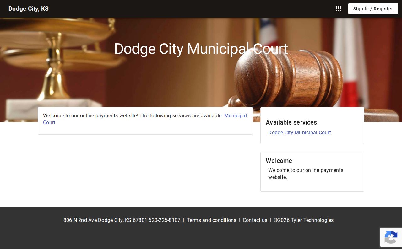 Dodge City municipal online payment portal home